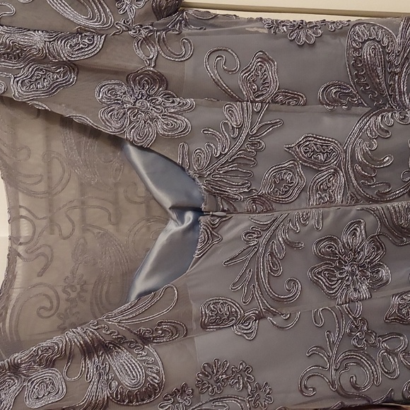 JS Collections Soutache Trumpet Gown Blue 14 - Picture 3 of 7